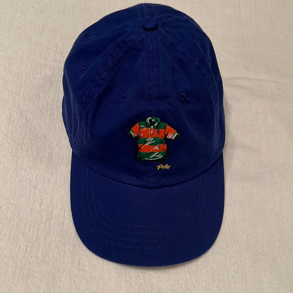 New mens Polo Ralph Lauren adjustable hat with leather strap.